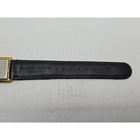 Vintage Jaz Paris Womens Tank Quartz Watch Gold Tone Stripe Dial New Battery - Picture 11 of 12